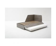 Letto singolo CANGÙ MI&TÙ ROVERE GRIGIO - Lato DX