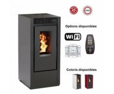Stufa a pellet MARINA 14 KW con riserva 25Kg (rendimento 93.4%) - Nero