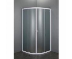 Box Doccia Semicircolare 90x90 Cm 2 Ante Scorrevoli In Cristallo Opaco 4mm H185 Dekker Kalt