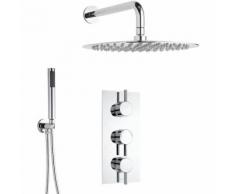 Hudson Reed - Kit Doccia Completo con Miscelatore Termostatico Doccia a Due Vie e Soffione