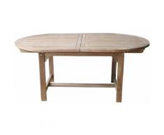 Tavolo Ovale Allungabile Da Giardino 240x120 Cm In Legno Teak Vorghini Alicudi