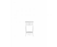 Comodino PLUS in legno a 2 cassetti BIANCO (Bianco)