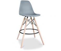 Premium Sgabello da bar Deswick - Opaco Grigio chiaro