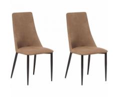 Set di 2 sedie da pranzo in colore beige CLAYTON