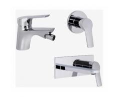 Set di miscelatori bagno Fima Carlo Frattini Serie 4 lavabo a muro, bidet e doccia