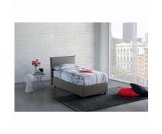 Letto Singolo Contenitore con Apertura Frontale sfoderabile Anna Made in Italy Grigio