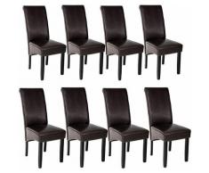 Tectake - 8 sedie da sala da pranzo con seduta ergonomica - sedie moderne, sedie sala da pranzo,