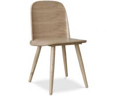 Sedia in legno stile scandinavo Berd Legno naturale