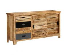 Credenza in Legno Massello di Mango 160x40x80 cm - Marrone - Vidaxl