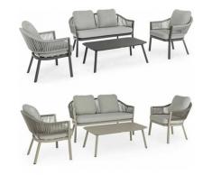 Set da Giardino Alluminio Salottino Mobili Arredamento Esterno Sailor Bizzotto - Colore: Antracite