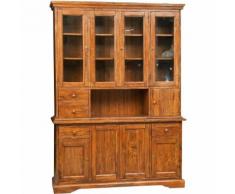 Vetrina Mobile Credenza in Legno e Vetro da Soggiorno Cucina Salone Ingresso