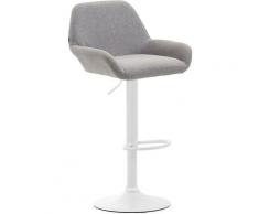 CLP - Sgabello Braga in tessuto Grigio Metallo bianco opaco