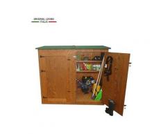 Casetta Portattrezzi In Legno Da Giardino Mod. Bonifato Tetto Verde L172 x P72 x 185H Made in Italy