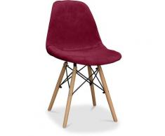 Privatefloor - Premium Sedia Deswick - Full Tessuto Rosso scuro