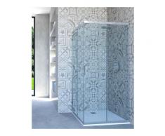 Box doccia angolare porta scorrevole 107x68 cm trasparente