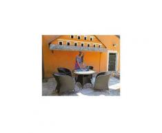 DFL - Salotto set da giardino tavolo e quattro poltrone polyrattan mod hector