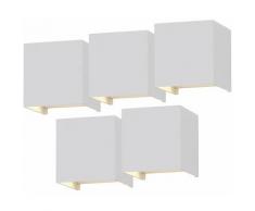 Etc-shop - luci pareti esterne 5x lampade a LED Parco bolletta della luce effetto regolabile