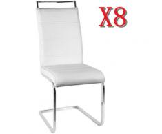 ® Set di 8 sedie Mia bianche per sala da pranzo - Wyctin