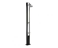 Doccia solare per giardino DE LUXE 35 LITRI in alluminio, con lavapiedi