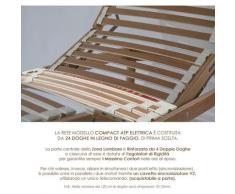Qualydorm Rete Ortopedica a doghe in Legno di Faggio 95x185 Singolo Alto 37cm Alzata Testa Piedi