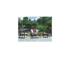 Set da giardino polyrattan alberobello due poltrone divano e tavolino