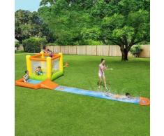 Piscina Parco Acquatico Splash Dash Gonfiabile con Acqua Scivolo e Trampolino