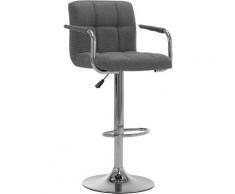 vidaXL Sedia da Bar in Tessuto Grigio Chiaro - Grigio