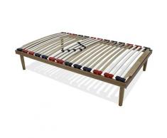 Rete a doghe da Una Piazza e Mezza 120x190 modello Royal in Legno di faggio Made in Italy