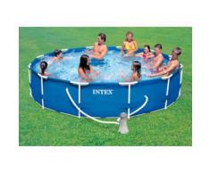 Piscina fuoriterra frame con telaio tonda cm 366x76h con pompa - Intex