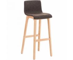 Sgabello bar HOOVER in tessuto telaio natura Marrone