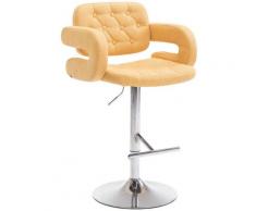 Sgabello Dublin in tessuto Giallo