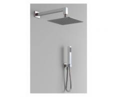 Kit doccia quadro 1 completo soffione braccio presa acqua doccetta laccio pvc bagno *** tipo di