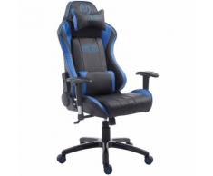 Sedia Ufficio Racing Shift X2 In Similpelle Nero/blu ohne Fußablage