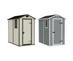 Keter Casetta da Giardino in Resina Manor 4 x 6 Box Esterno Grigio o Beige - Colore: Grigio