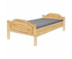 Links letto karl in massello di pino verniciato naturale 97x207xh.73 - Inter Link