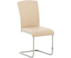 Sedia Cantilever Stafford In Similpelle Crema