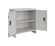 Armadio Armadietto Basso Mini 80X40 Cm Con Piano Altezza 80 Cm Metallo Ufficio
