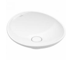 Lavabo da appoggio Villeroy und Boch My Nature 411045 45x45cm, senza foro per rubinetto panca senza