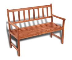 vidaXL Panchina da Giardino 120 cm in Legno Massello d'Acacia