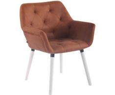 Sedia CASSIDY in similpelle vintage Marrone Bianco