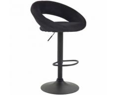Sgabello Cucina Olinda In Tessuto Nero Metallo nero opaco