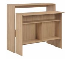 Tavolo da Bar a 2 Livelli Rovere 130x40x120 cm