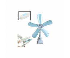 Ventilatore A Pinza Da Soffitto Ufficio Tavolo Doppio Snodo 5 Pale Morsetto Clip