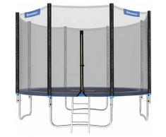 Trampolino, Tappeto Elastico da 366cm per Giardino con Scaletta, Rete di Sicurezza, Pali Diritti
