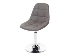 Set 6x sedie sgabello HWC-A60 design moderno sala pranzo ecopelle grigio