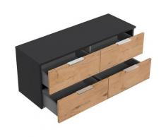 Emotion - Armadio City 4pz pannello specchio guardaroba consolle 36paia Oak