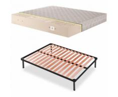 Kit Materasso 100% lattice a 7 zone differenziate con tessuto Silver alto 22 cm + Rete a Doghe in