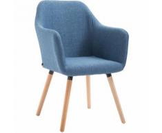 Sedia sala da pranzo PICARD V2 in tessuto Blu Natura (rovere)