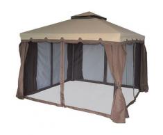 Gazebo Da Giardino 3x4m In Alluminio Morel Denver Marrone