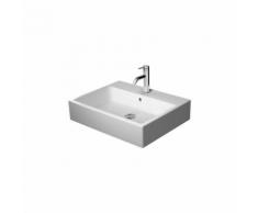 Duravit Vero Air top bowl 60x47cm, con troppopieno, con panca per rubinetto, 3 fori per rubinetto,